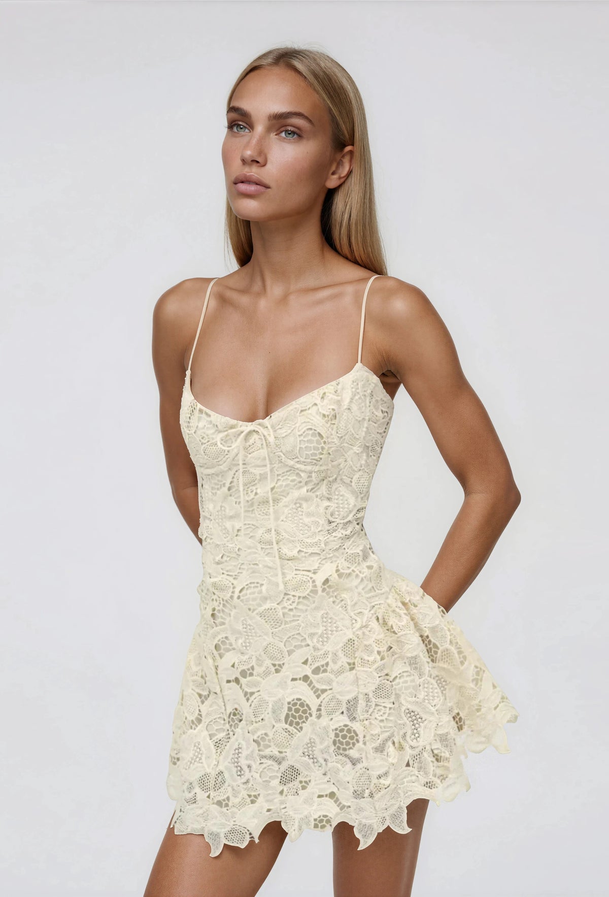 Coco Lace Sleeveless Mini Dress - Cream Coco Lace Sleeveless Mini Dress - Cream