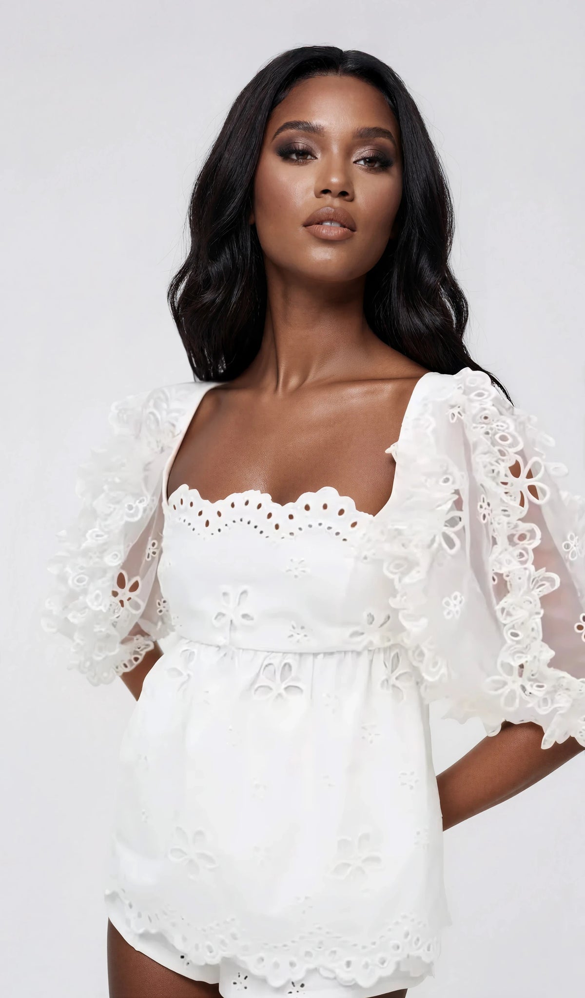 Daisy Eyelet Top - White Daisy Eyelet Top - White