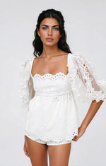 Daisy Eyelet Top - White Daisy Eyelet Top - White