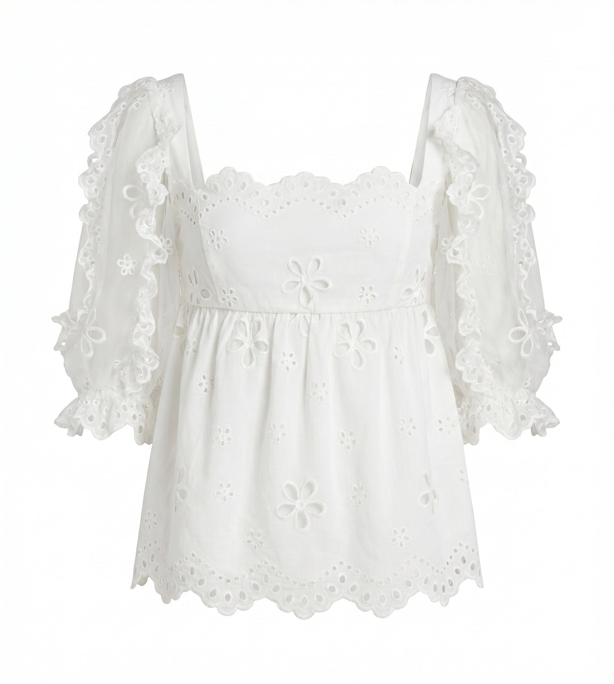 Daisy Eyelet Top - White (Final Sale) Daisy Eyelet Top - White (Final Sale)