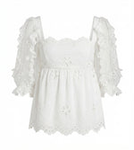 Daisy Eyelet Top - White (Final Sale) Daisy Eyelet Top - White (Final Sale)