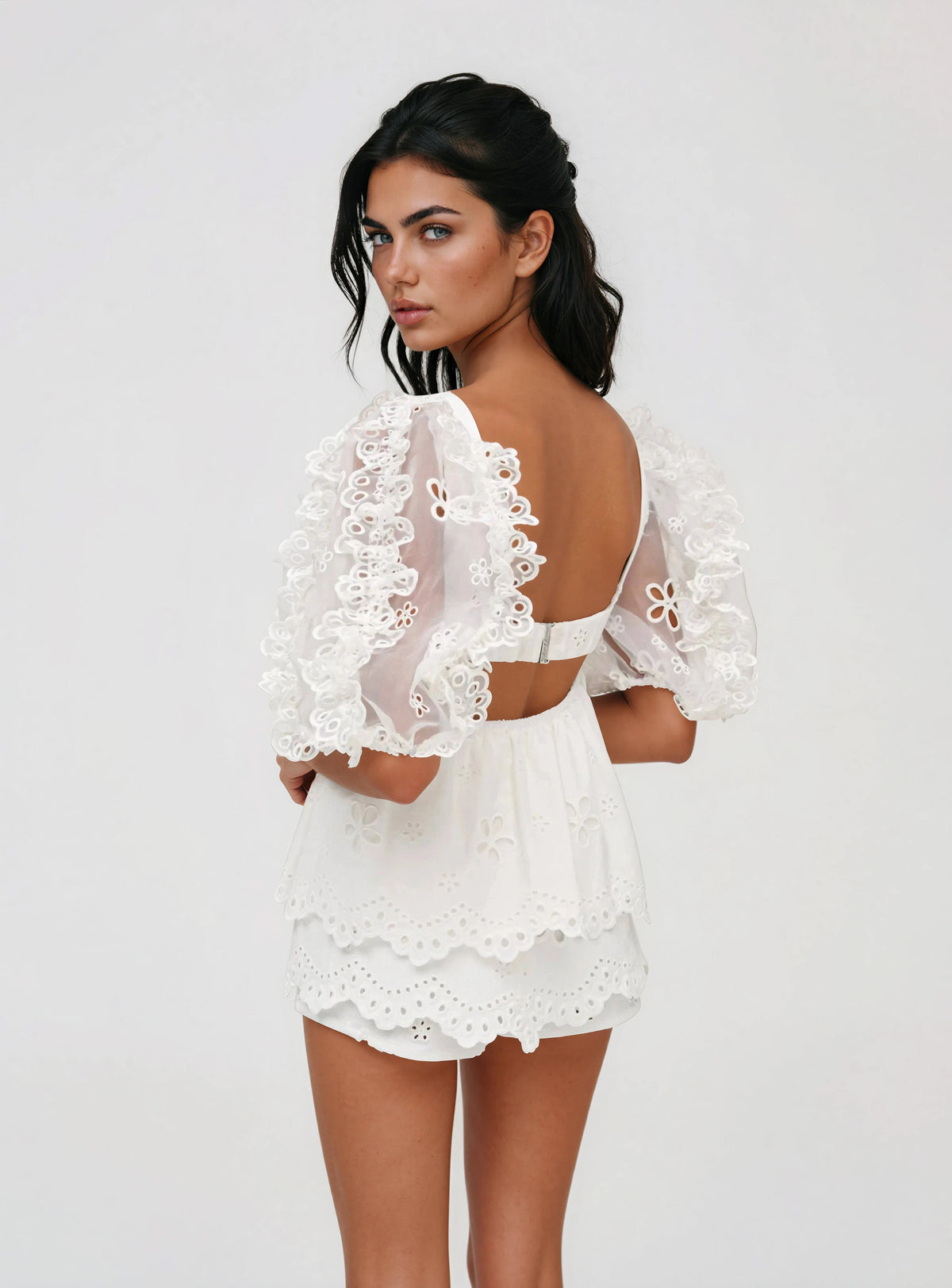 Daisy Eyelet Top - White Daisy Eyelet Top - White