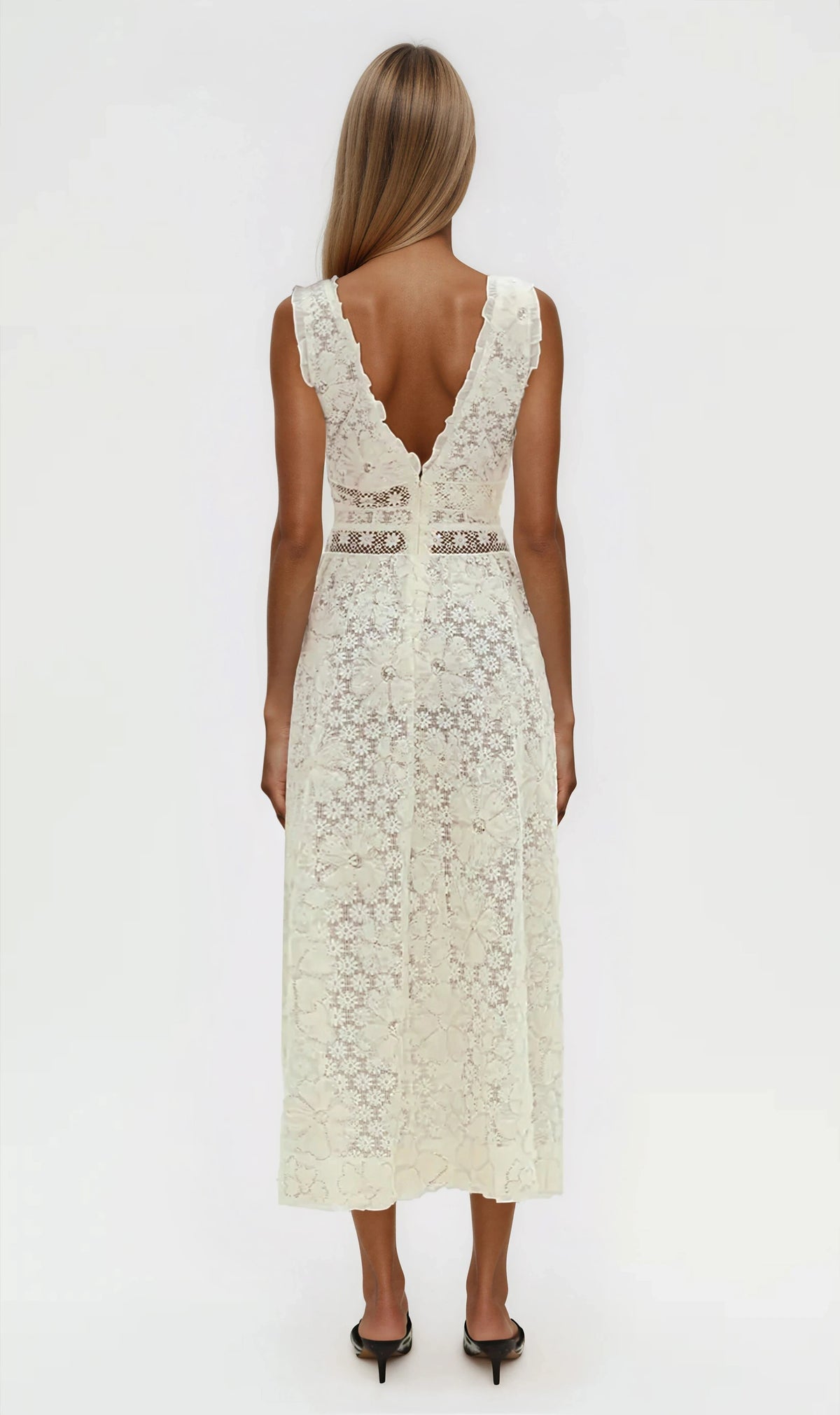 Snowflake Daisy Midi Dress - Cream Snowflake Daisy Midi Dress - Cream