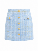 Jinny Tweed Skirt - Sky Blue (Final Sale) Jinny Tweed Skirt - Sky Blue (Final Sale)