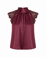 Rachel Halter Blouse - Malbec (Final Sale) Rachel Halter Blouse - Malbec (Final Sale)