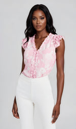 Sia Floral Blouse - Floral Bloom Pink White Sia Floral Blouse - Floral Bloom Pink White