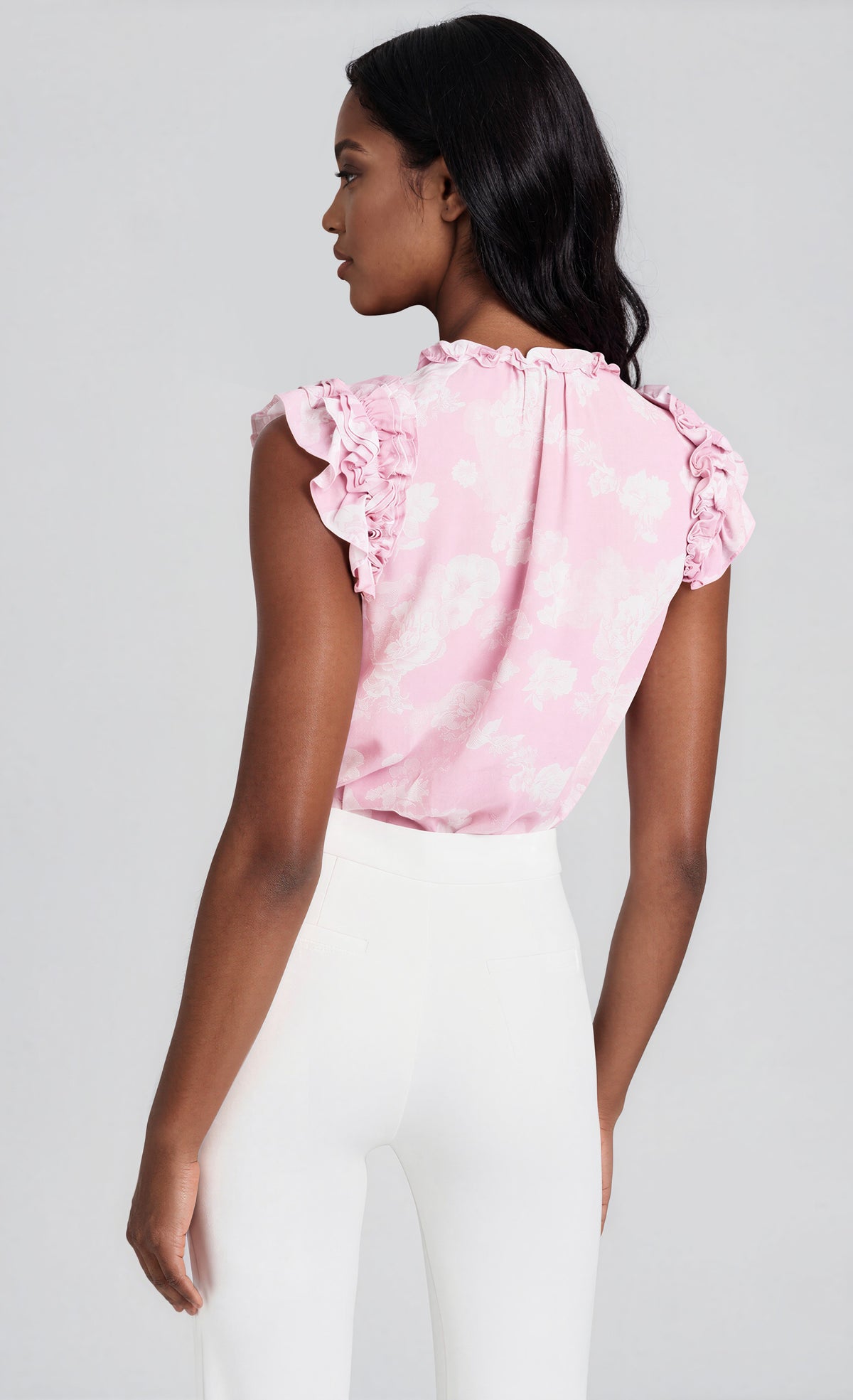 Sia Floral Blouse - Floral Bloom Pink White Sia Floral Blouse - Floral Bloom Pink White