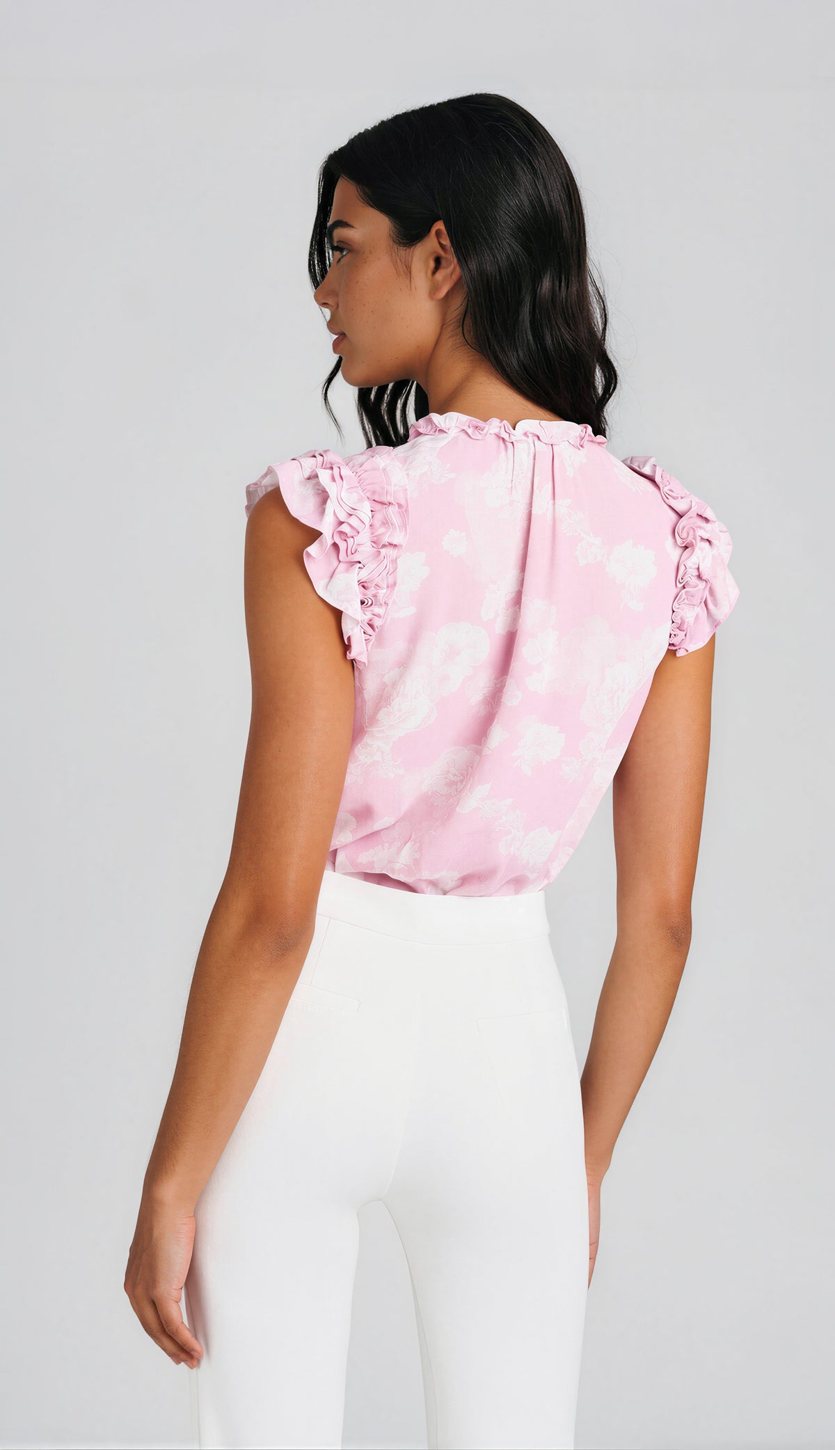 Sia Floral Blouse - Floral Bloom Pink White Sia Floral Blouse - Floral Bloom Pink White