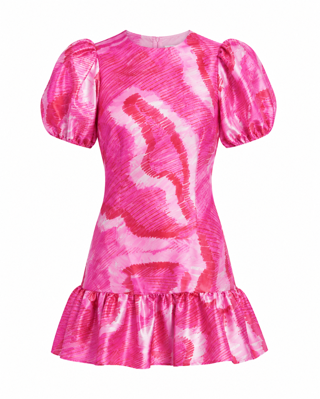 Rayan Dress - Hot Pink Sketched Squiggle (Final Sale) Rayan Dress - Hot Pink Sketched Squiggle (Final Sale)