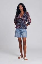 Shilo Top - Navy Rainbow Butterfly (Final Sale) Shilo Top - Navy Rainbow Butterfly (Final Sale)