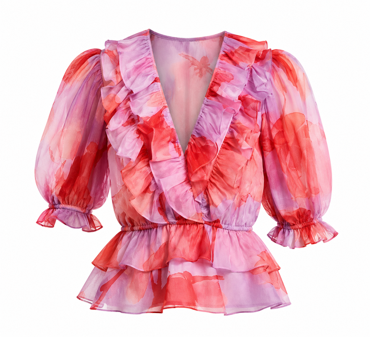 Shilo Top - Lav/Orange XRay Floral (Final Sale) Shilo Top - Lav/Orange XRay Floral (Final Sale)