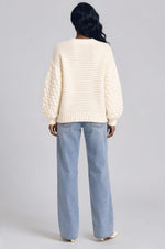 Abby Textured Knit Cardigan - Cream (Final Sale) Abby Textured Knit Cardigan - Cream (Final Sale)