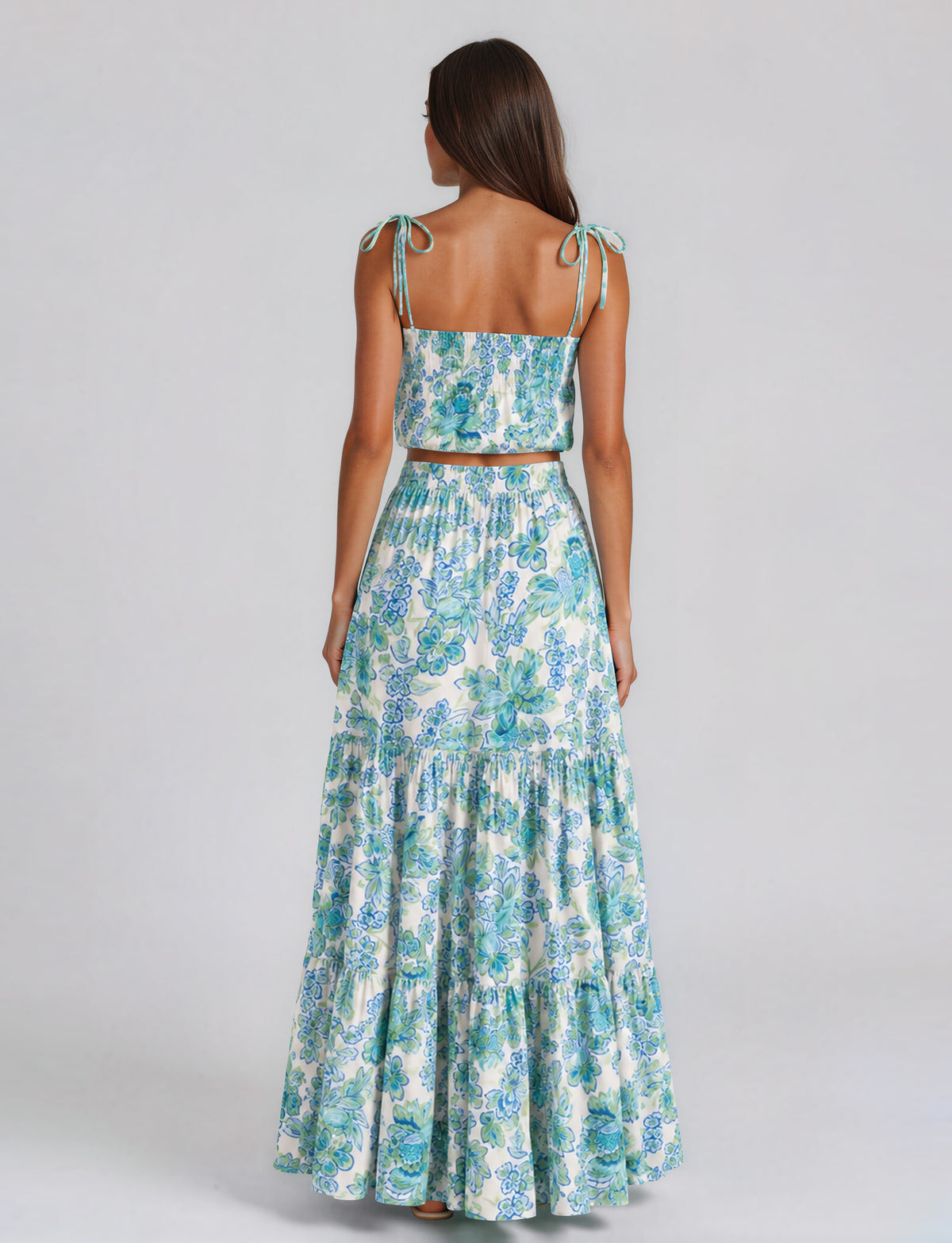 Alessia Floral Matching Set - Blue/Green Floral (Final Sale) Alessia Floral Matching Set - Blue/Green Floral (Final Sale)