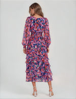 Calista Frill Midi Skirt - Blurred Floral (Final Sale) Calista Frill Midi Skirt - Blurred Floral (Final Sale)
