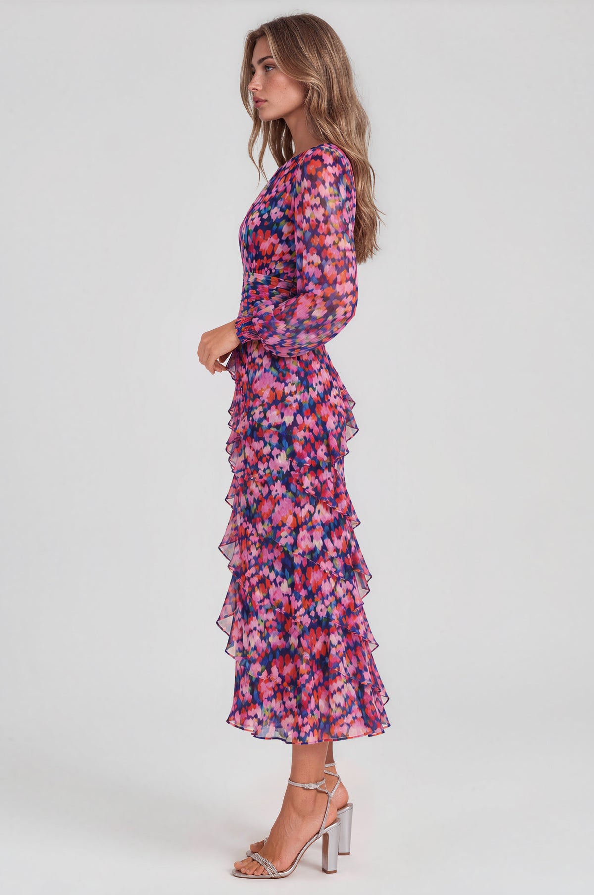 Calista Long Sleeve Blouse - Blurred Floral (Final Sale) Calista Long Sleeve Blouse - Blurred Floral (Final Sale)