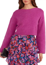 Elissa Cropped Sweater - Magenta (Final Sale) Elissa Cropped Sweater - Magenta (Final Sale)