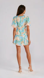 Evelyn Puff Sleeve Mini Dress - Mint Floral (Final Sale) Evelyn Puff Sleeve Mini Dress - Mint Floral (Final Sale)