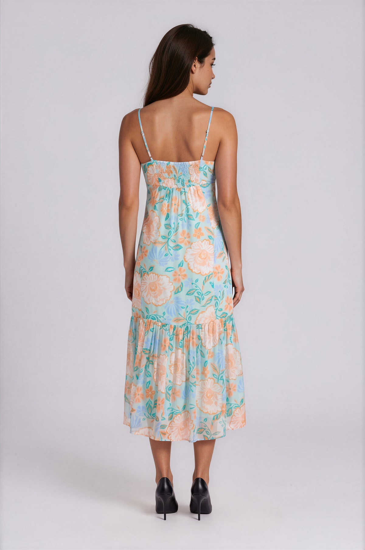 Evelyn Strappy Maxi Dress - Mint/Floral (Final Sale) Evelyn Strappy Maxi Dress - Mint/Floral (Final Sale)