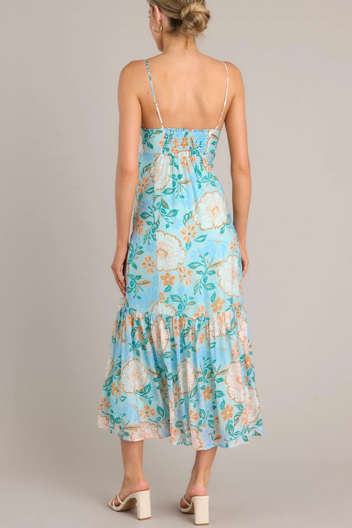Evelyn Strappy Maxi Dress - Mint/Floral (Final Sale) Evelyn Strappy Maxi Dress - Mint/Floral (Final Sale)