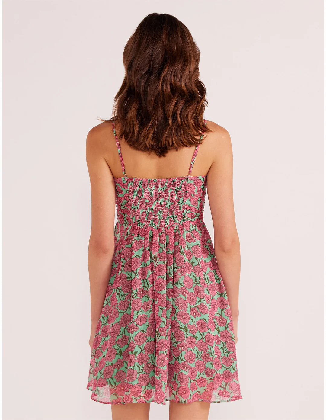 Grace Babydoll Mini Dress - Carnation Ditzy (Final Sale) Grace Babydoll Mini Dress - Carnation Ditzy (Final Sale)