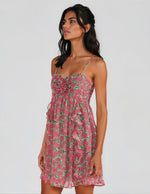 Grace Babydoll Mini Dress - Carnation Ditzy (Final Sale) Grace Babydoll Mini Dress - Carnation Ditzy (Final Sale)