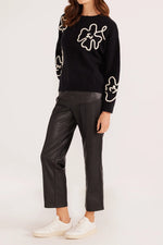 Isla Floral Knit Jumper - Black (Final Sale) Isla Floral Knit Jumper - Black (Final Sale)