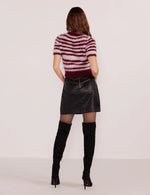 Ivy Tinsel Fluffy Knit Tee - Pink Stripe (Final Sale) Ivy Tinsel Fluffy Knit Tee - Pink Stripe (Final Sale)