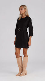 Jocelyn Denim Mini Dress - Washed Black (Final Sale) Jocelyn Denim Mini Dress - Washed Black (Final Sale)