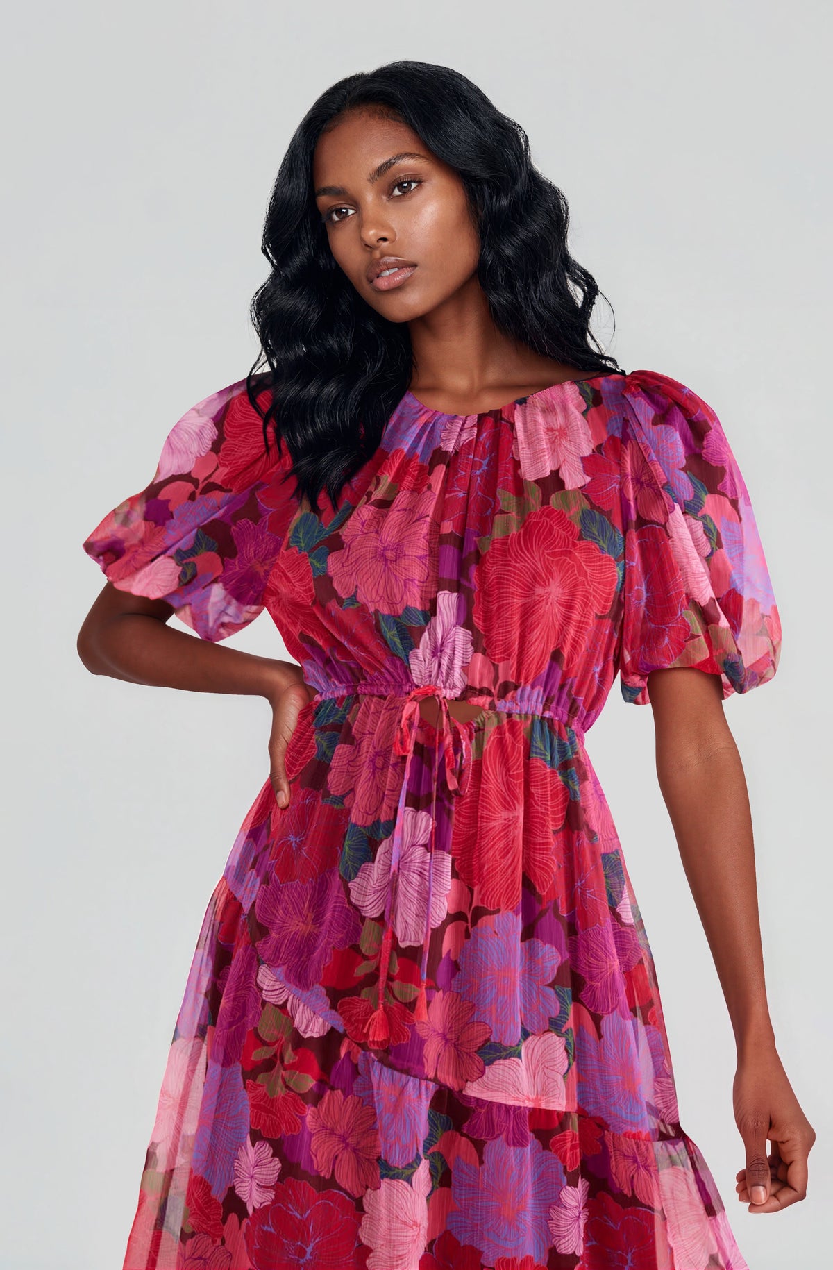 Lexie Tiered Midi Dress - Floral Blooms (Final Sale) Lexie Tiered Midi Dress - Floral Blooms (Final Sale)