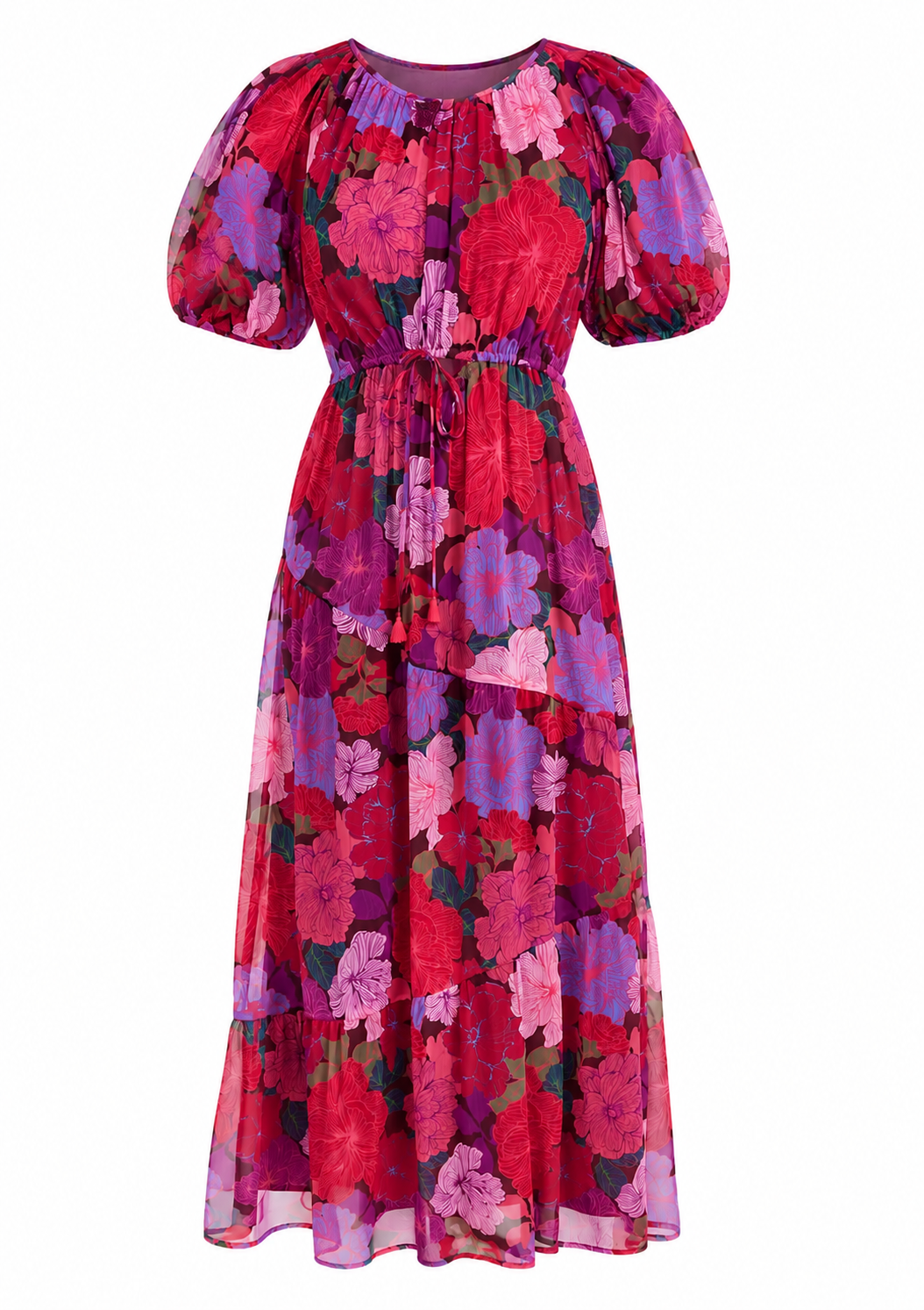 Lexie Tiered Midi Dress - Floral Blooms (Final Sale) Lexie Tiered Midi Dress - Floral Blooms (Final Sale)