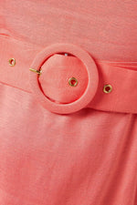 Lila Puff Linen Mini Dress - Pink (Final Sale) Lila Puff Linen Mini Dress - Pink (Final Sale)