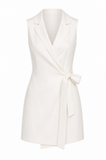 Lucia Linen Wrap Playsuit - White (Final Sale) Lucia Linen Wrap Playsuit - White (Final Sale)