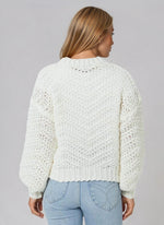 Luna Zig-Zag Knit Jumper - Ivory (Final Sale) Luna Zig-Zag Knit Jumper - Ivory (Final Sale)