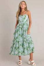 Margaux Maxi Dress - Green/White Floral (Final Sale) Margaux Maxi Dress - Green/White Floral (Final Sale)