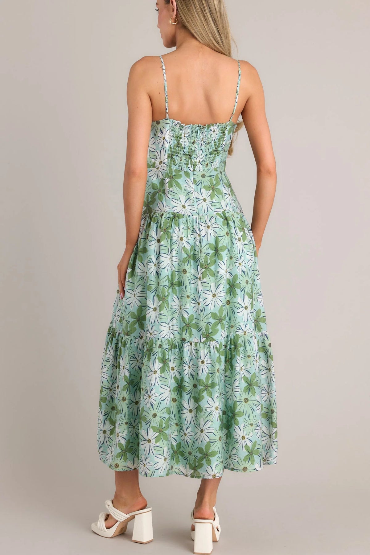 Margaux Maxi Dress - Green/White Floral (Final Sale) Margaux Maxi Dress - Green/White Floral (Final Sale)