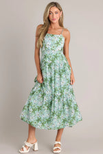 Margaux Maxi Dress - Green/White Floral (Final Sale) Margaux Maxi Dress - Green/White Floral (Final Sale)