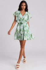 Margaux Mini Dress - Green/White Floral (Final Sale) Margaux Mini Dress - Green/White Floral (Final Sale)