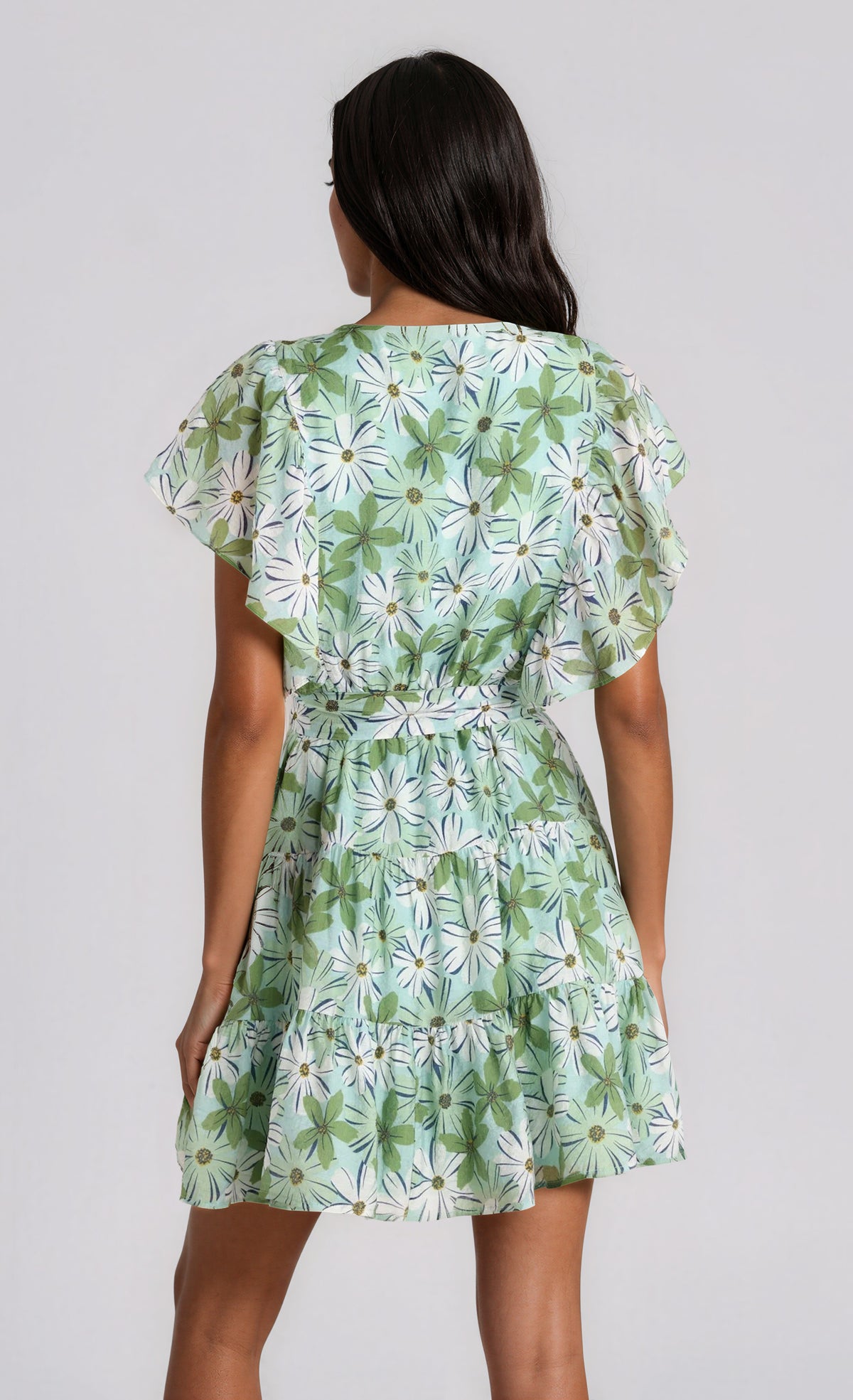Margaux Mini Dress - Green/White Floral (Final Sale) Margaux Mini Dress - Green/White Floral (Final Sale)