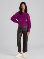 Millie Fluffy Knit Jumper - Plum (Final Sale) Millie Fluffy Knit Jumper - Plum (Final Sale)