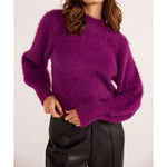 Millie Fluffy Knit Jumper - Plum (Final Sale) Millie Fluffy Knit Jumper - Plum (Final Sale)