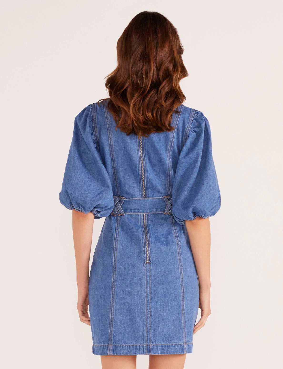Peyton Denim Mini Dress - Denim Blue (Final Sale) Peyton Denim Mini Dress - Denim Blue (Final Sale)