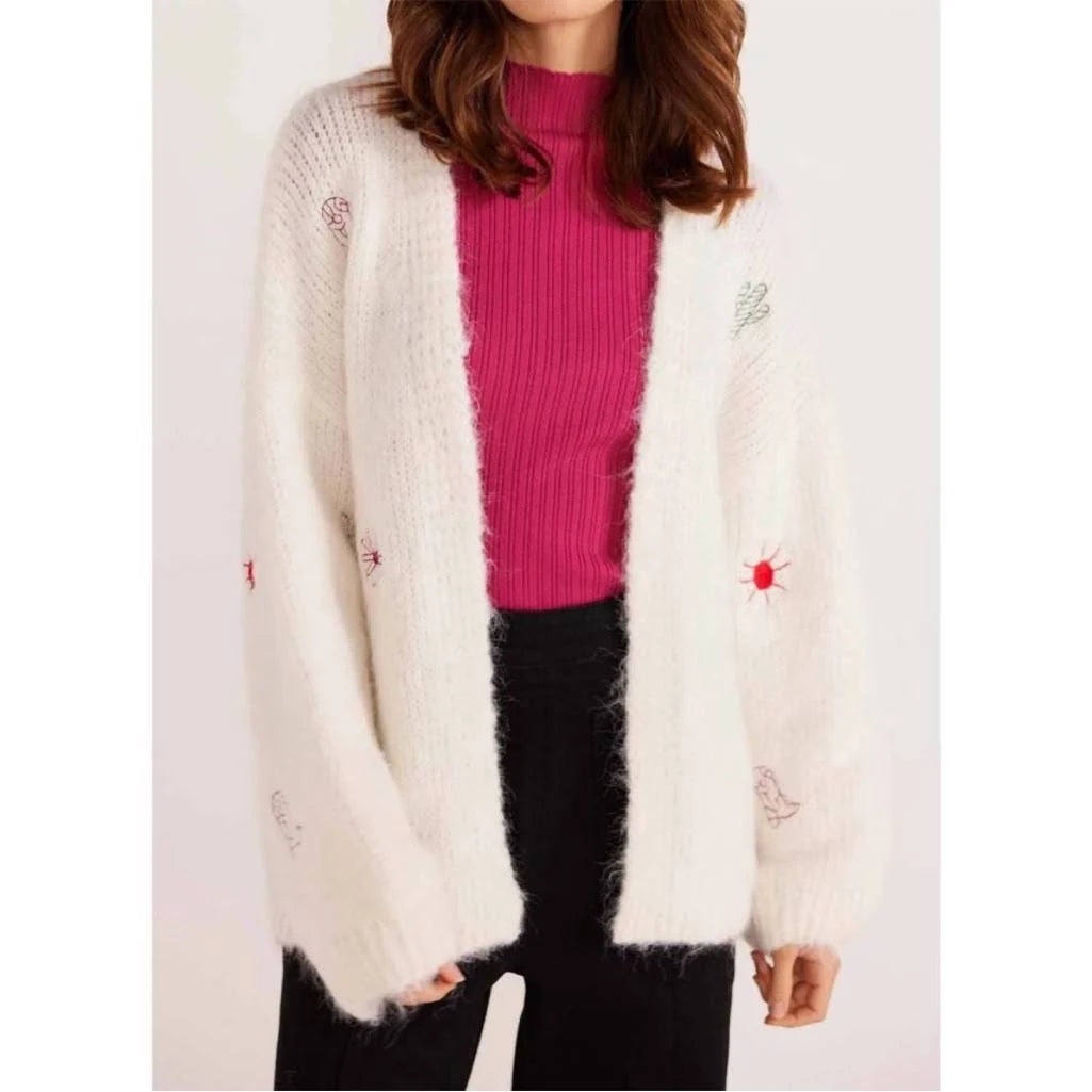 Rosalie Motif Knit Jumper - Ivory (Final Sale) Rosalie Motif Knit Jumper - Ivory (Final Sale)