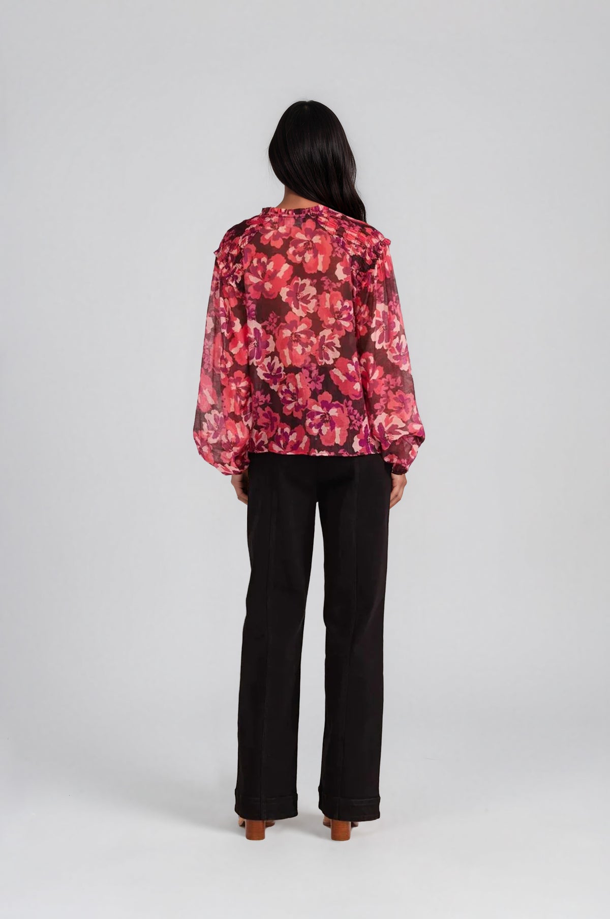 Savannah Long Sleeve Blouse - Painterly Blooms (Final Sale) Savannah Long Sleeve Blouse - Painterly Blooms (Final Sale)