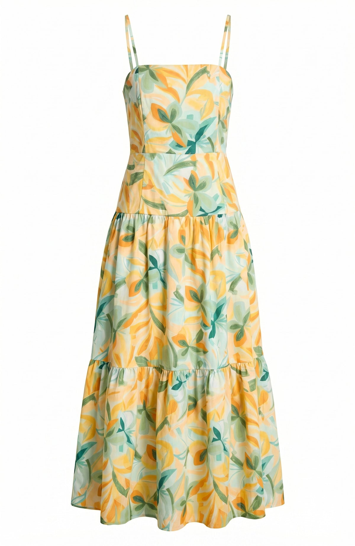 Solstice Tiered Midi Dress - Tropical (Final Sale) Solstice Tiered Midi Dress - Tropical (Final Sale)