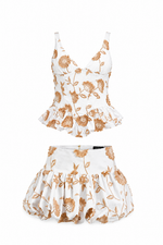 Botanical Poplin Top & Mini Skirt Set – Off White (Final Sale) Botanical Poplin Top & Mini Skirt Set – Off White (Final Sale)