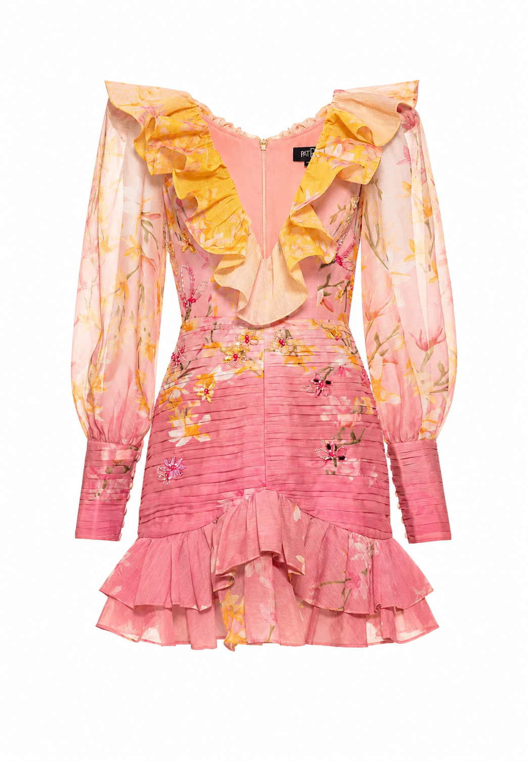 Floral Mini Dress - Yellow (Final Sale) Floral Mini Dress - Yellow (Final Sale)