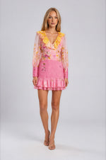 Floral Mini Dress - Yellow (Final Sale) Floral Mini Dress - Yellow (Final Sale)