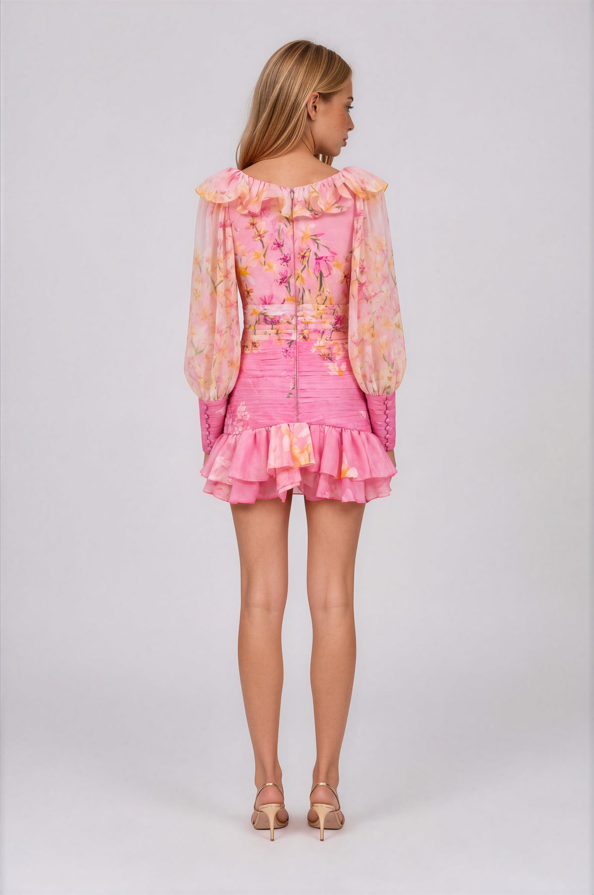 Floral Mini Dress - Yellow (Final Sale) Floral Mini Dress - Yellow (Final Sale)