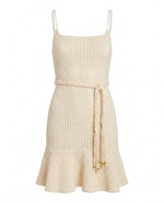 Metallic Knit Mini Dress – Off White (Final Sale) Metallic Knit Mini Dress – Off White (Final Sale)