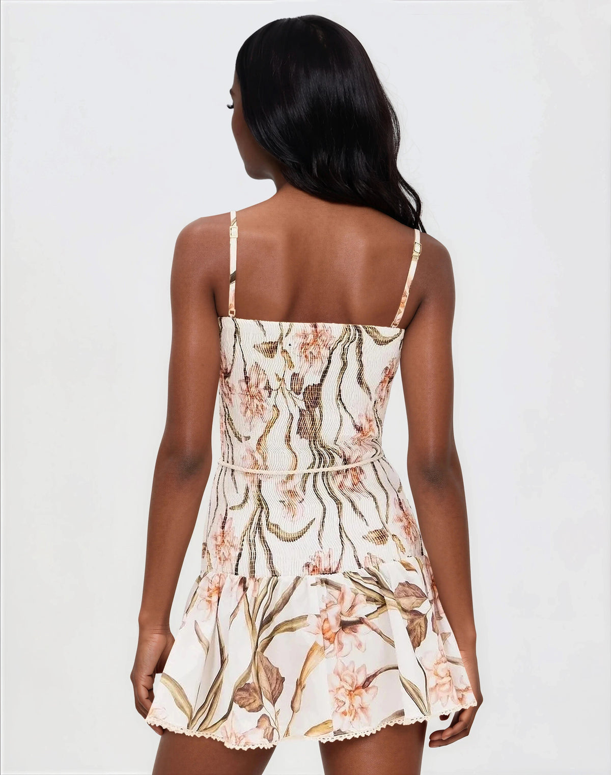 Botanic Retro Mini Dress – Off White Botanic Retro Mini Dress – Off White